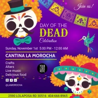 Day Of The Dead Flyer - Dia de los muertos Square (1:1) template
