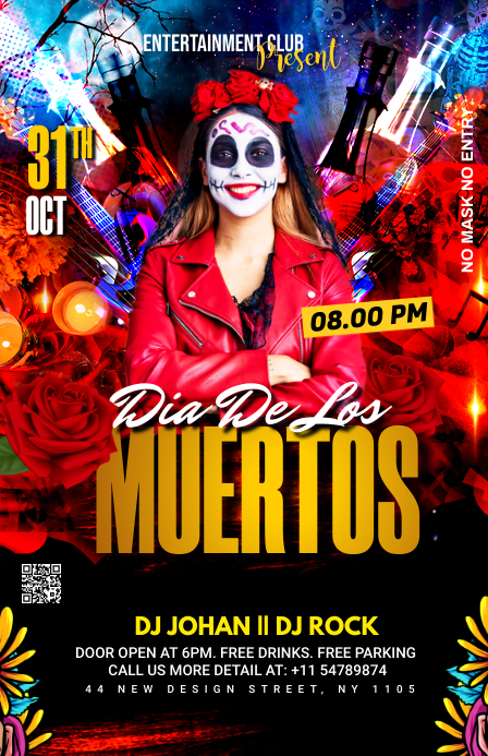 day of the dead poster Template | PosterMyWall
