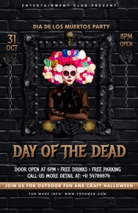 Day Of The Dead Posters Half Page Wide template