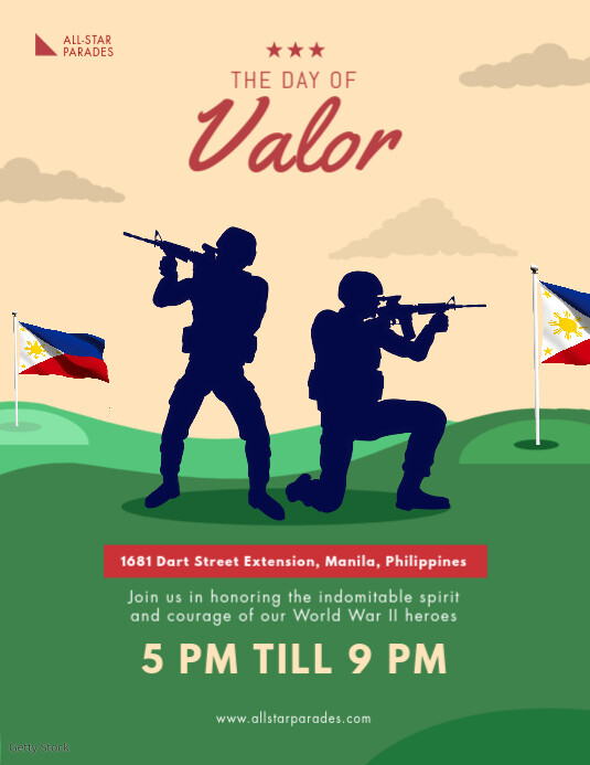 Day Of Valor Event Flyer Template | PosterMyWall