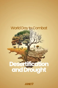 Day to Combat Desertification and Drought Poster template