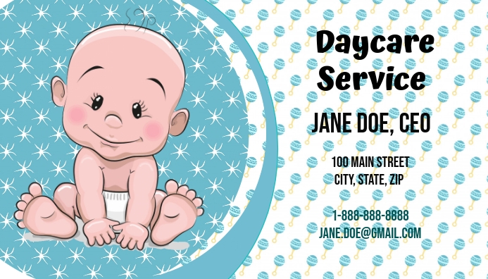 Daycare Business Card Template PosterMyWall Daycare Business Card Template PosterMyWall