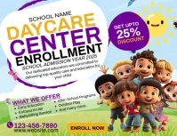 Daycare Center Enrollment Flyer (US Letter) template