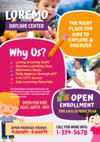 Daycare Center Flyer A4 template