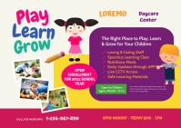 Daycare Center Postcard template
