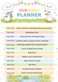 白色 Daily Planner A6 Template