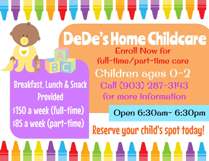 Daycare flyer Template | PosterMyWall daycare-flyer-template-postermywall