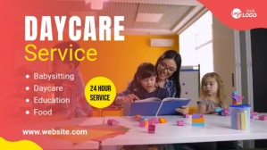 Daycare Service Banner Ad Digital Display (16:9) template