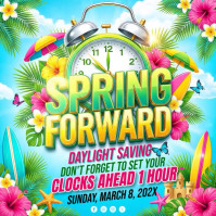 Daylight Saving Reminder Instagram Post Video template