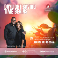 Daylight savings time starts Instagram Post. Template | PosterMyWall