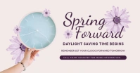 daylight saving time begins spring forward Gambar Bersama Facebook template