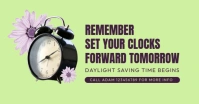 daylight saving time begins spring forward Facebook 共享图片 template