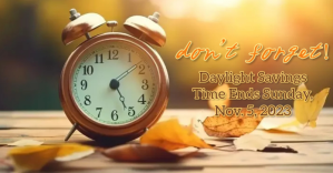 Orange Daylight Savings Reminder Facebook Shared Image Template