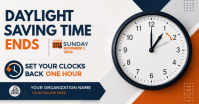 White Daylight Saving Time Reminder delt Facebook-billede Template