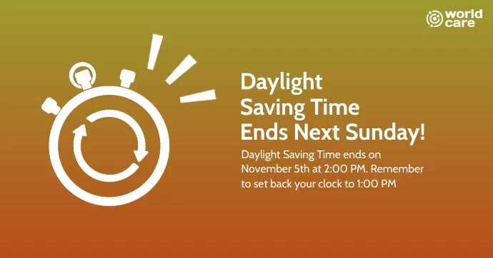 Fall Back Memo Daylight Saving Time fall back reminder post Template | PosterMyWall