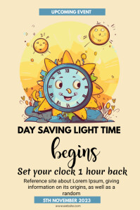 daylight saving time poster Template | PosterMyWall