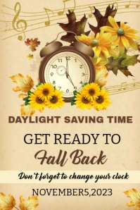 daylight saving time poster Póster template