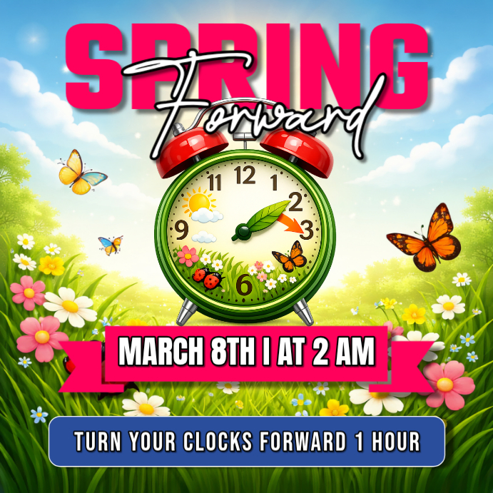 Daylight Saving Time Remind Instagram Post Template | PosterMyWall