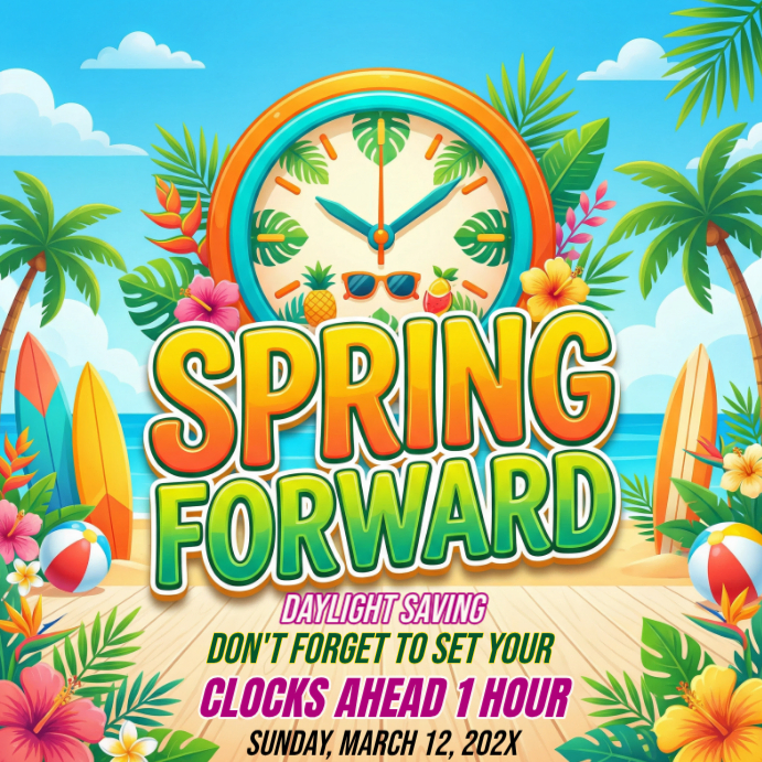 Copy of Daylight Saving Time Reminder Instagram Post | PosterMyWall