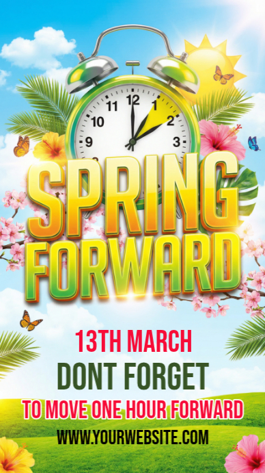 Copy of Daylight Saving Time Reminder Instagram Story | PosterMyWall