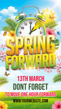 Daylight Saving Time Reminder Instagram Story template