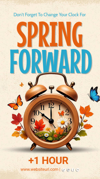 Daylight Saving Time Reminder Instagram Story Template | PosterMyWall