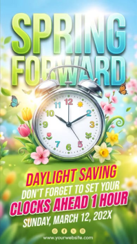 Daylight Saving Time Reminder Instagram Story Video template