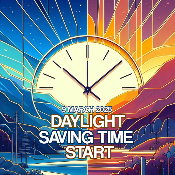 Plantilla de Daylight Saving Time Start Template Instagram Post ...