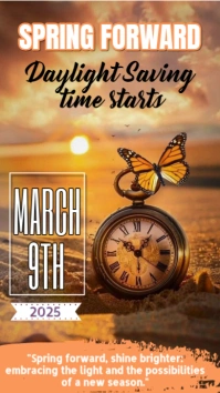 Daylight saving time starts Instagram Story template