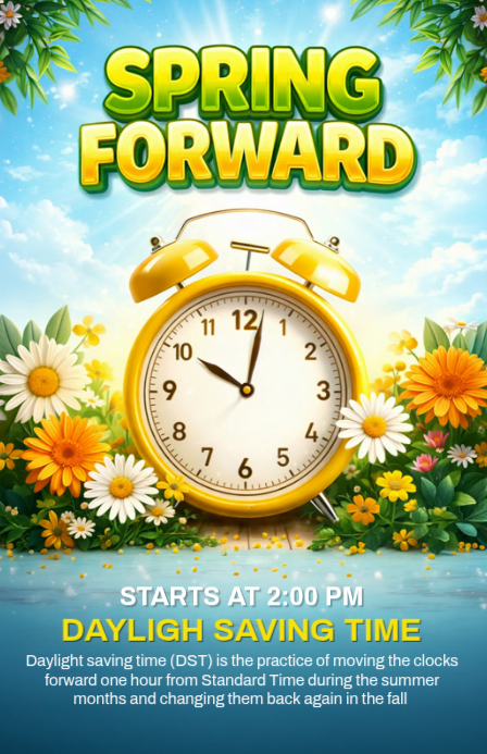 Copy of Daylight Saving Time Tabloid | PosterMyWall