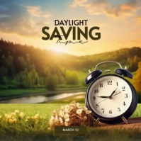 Daylight Saving Time Template Instagram Post