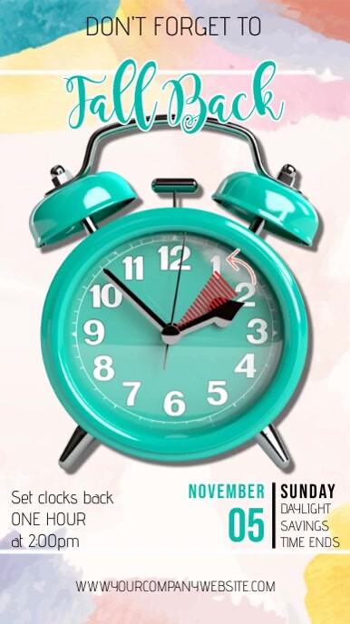 Copy of DAYLIGHT SAVINGS | Fall Back 2023 | PosterMyWall