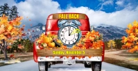 Daylight savings Big Red Truck Fall Back Moun Couverture d'événement Facebook template