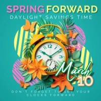 Daylight Savings Instagram Post template