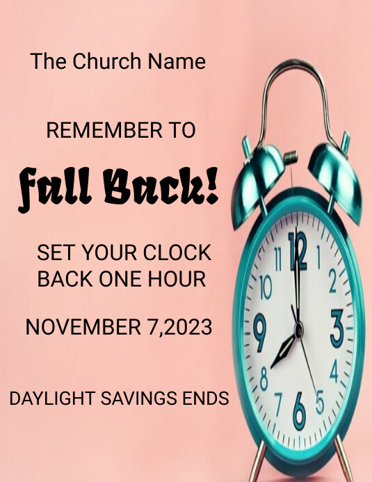 Daylight savings flyer, template, design