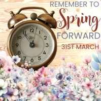 Daylight Savings Spring Forward Video Instagram Post template