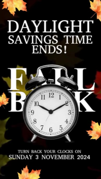 daylight savings time ends design template Instagram Story
