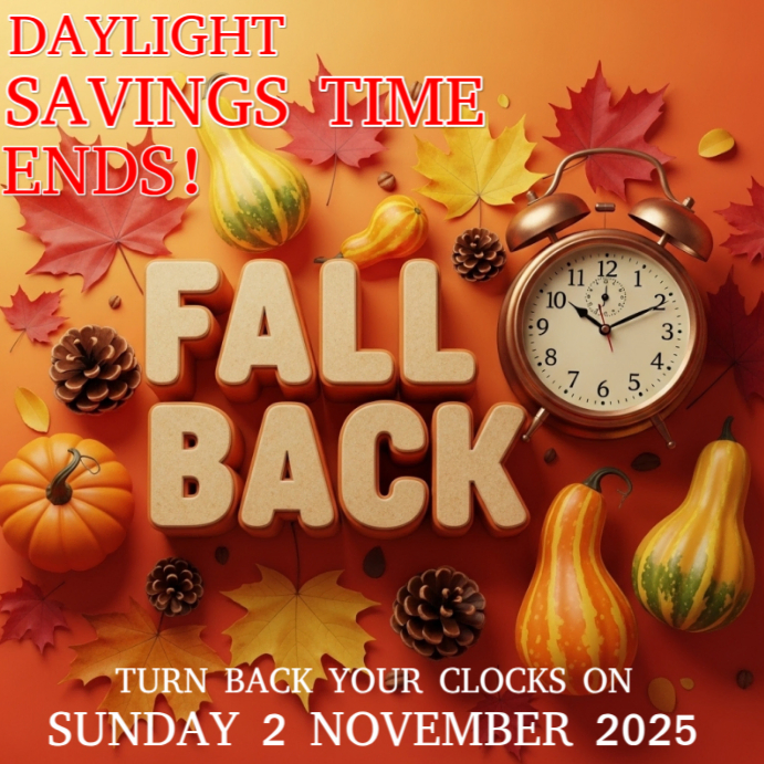 Copy of daylight savings time ends design template | PosterMyWall
