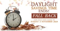 daylight savings time ends design template Facebook Shared Image