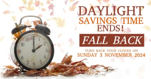 Blanc Daylight Savings Reminder Obraz udostępniany na Facebooku Template