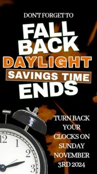 daylight savings time ends design template Instagram Story