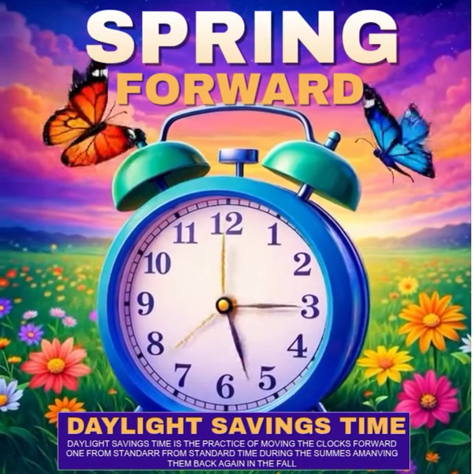 Daylight Savings Time Instagram Post Video Template | PosterMyWall