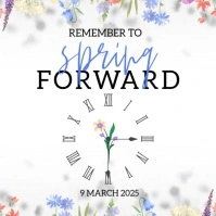 daylight savings time starts spring template Instagram Post