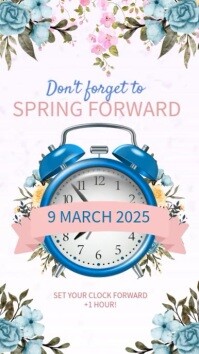 daylight savings time starts spring template Instagram Story