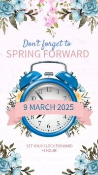 daylight savings time starts spring template Instagram-Story