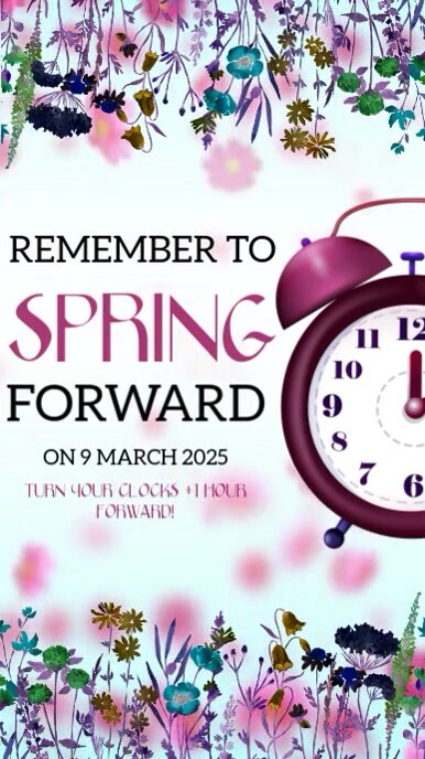 daylight savings time starts spring template Indaba yaku-Instagram