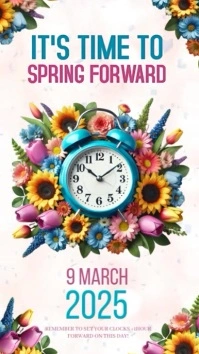 daylight savings time starts spring template Instagram-Story