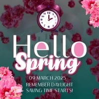 daylight savings time starts spring template Instagram Post