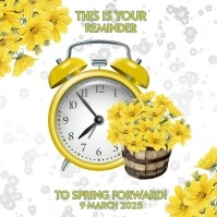 daylight savings time starts spring template Instagram Post