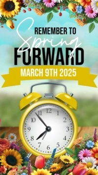 daylight savings time starts spring template Instagram-Story